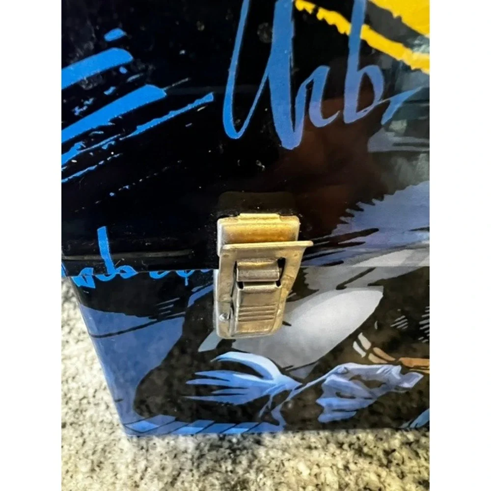 The Tin Box Company Batman Lunch Box Kids OS Blue Dark Knight Metal Tin 2004
